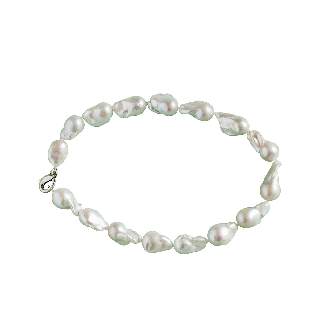 White Baroque Necklace