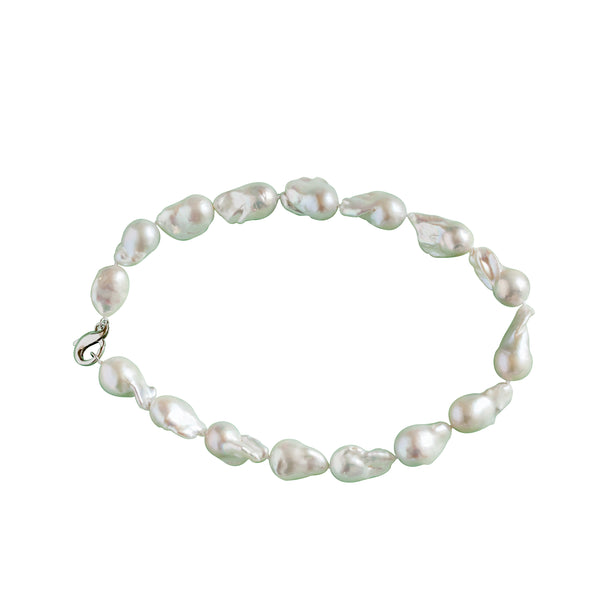 White Baroque Necklace