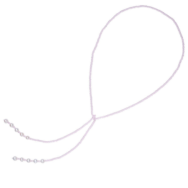 Crystal & Pearl Lariat