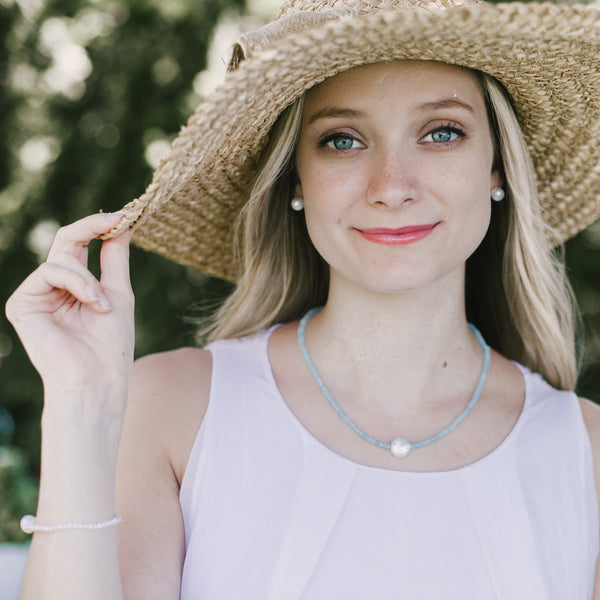 Aquamarine & Coin Necklace