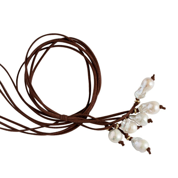 Suede & Baroque Necklace